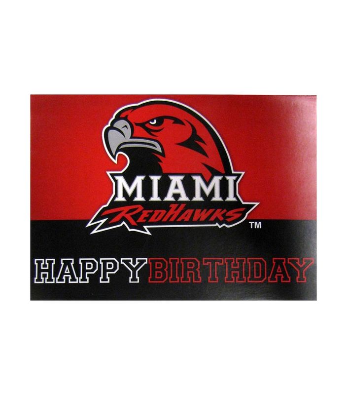 Miami RedHawks Fanatic Cards Happy Birthday Card