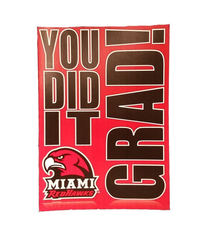 Miami RedHawks Fanatic Cards You Did It Grad Card