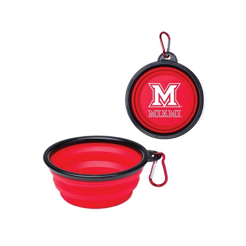 Miami RedHawks Jardine Silicone Collapsible Pet Bowl
