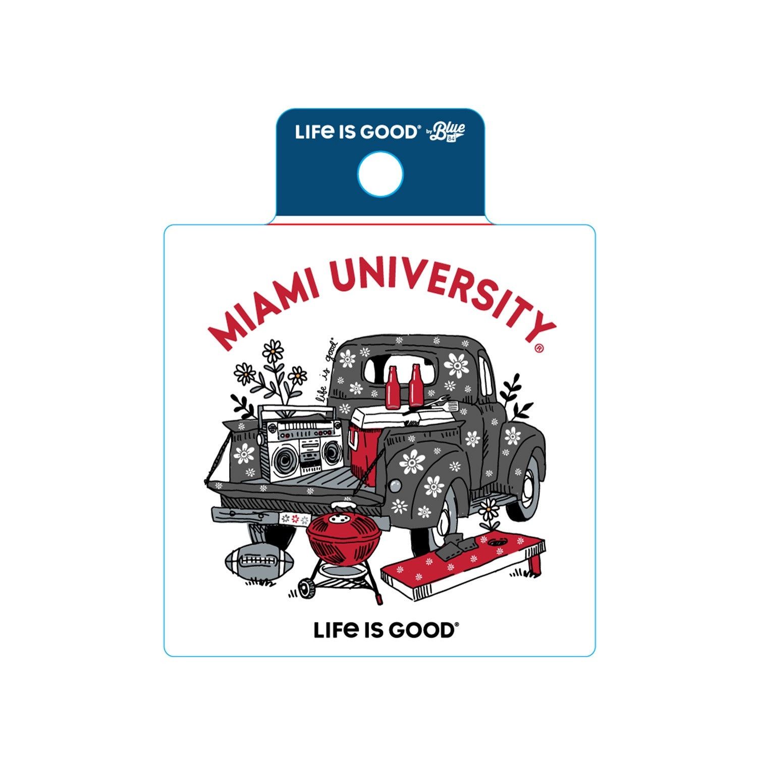 Miami RedHawks Flowers Tailgate Sticker