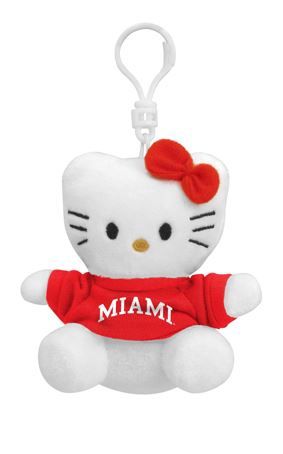 Miami RedHawks Hello Kitty Keychain