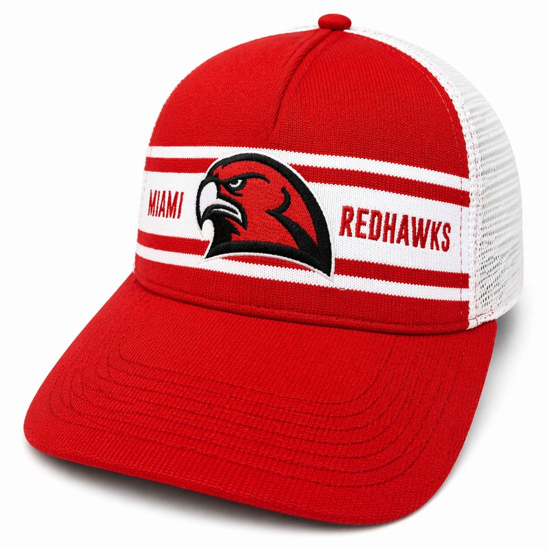 Legacy Miami University RedHawks Striped Trucker Adjustable Hat