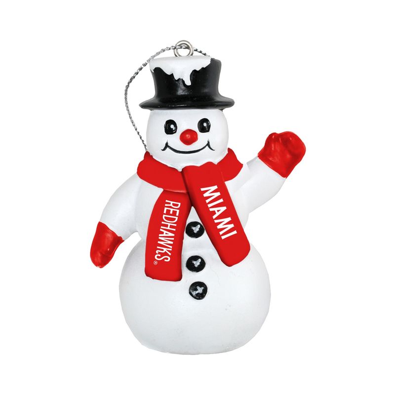 Miami RedHawks Snowman Ornament