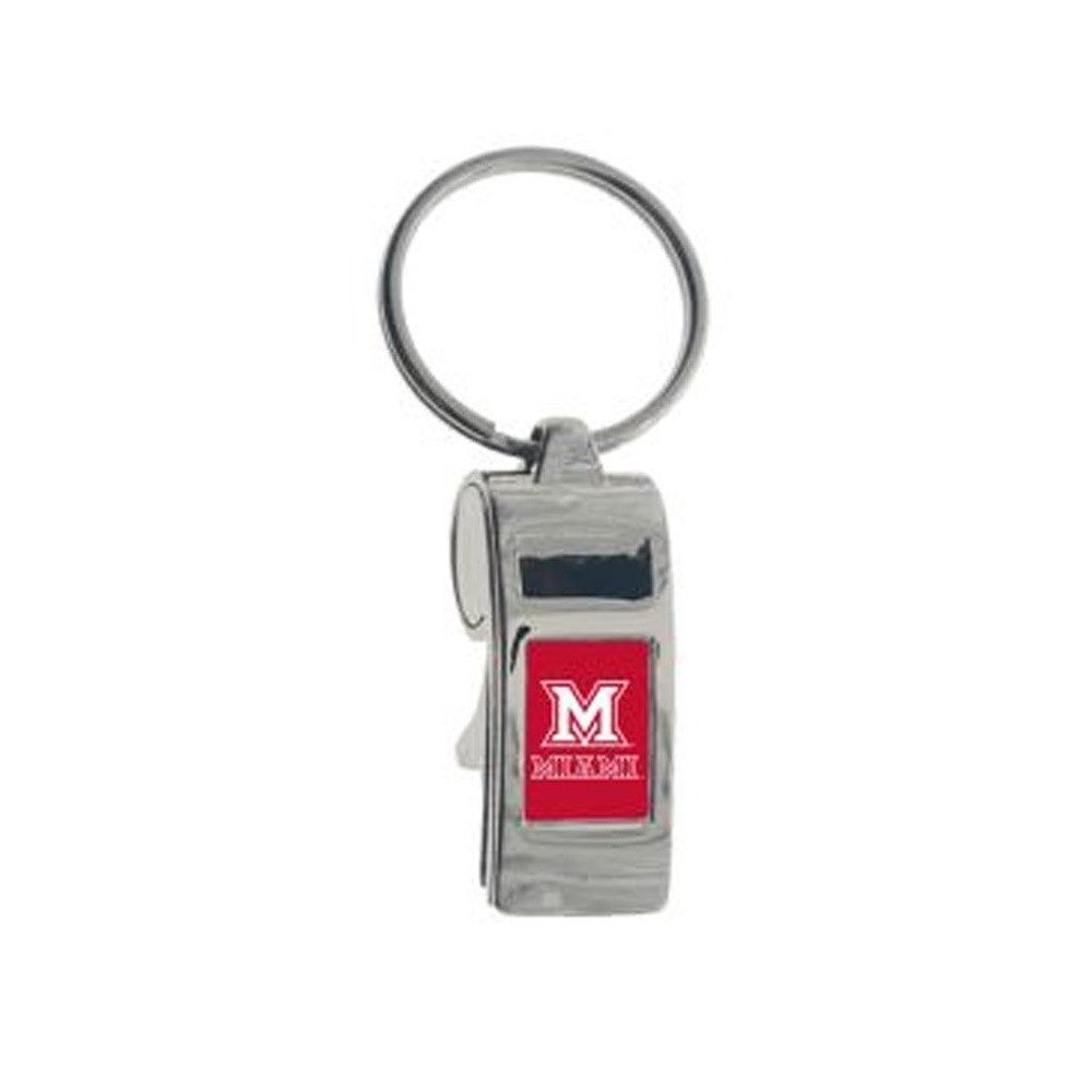 Miami RedHawks Whistle &amp; Bottle Opener Keychain