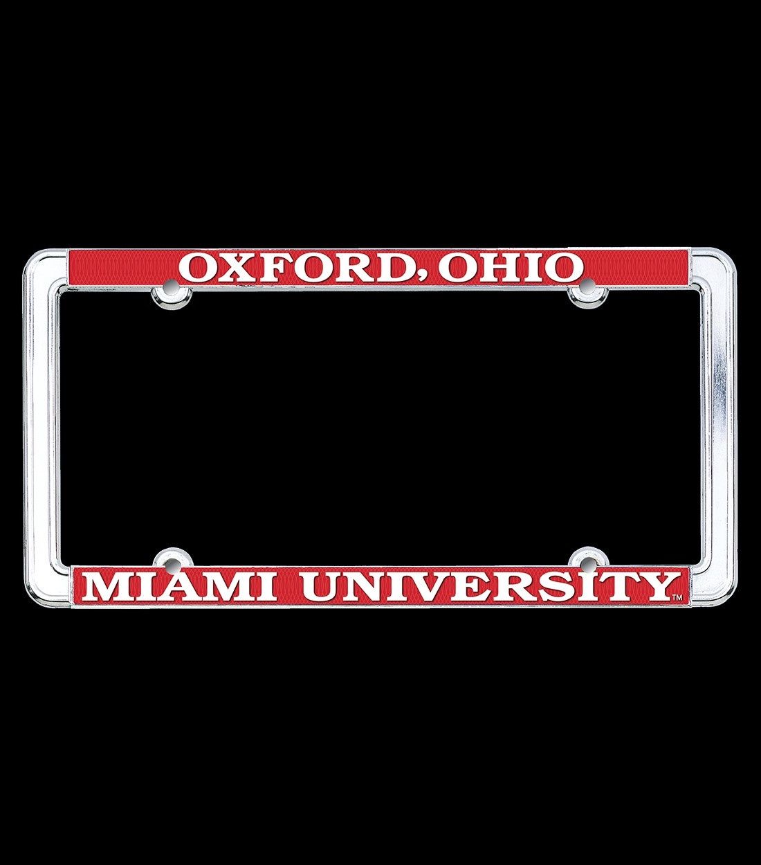 Miami Univ./Oxford Ohio Red and White License Plate Frame
