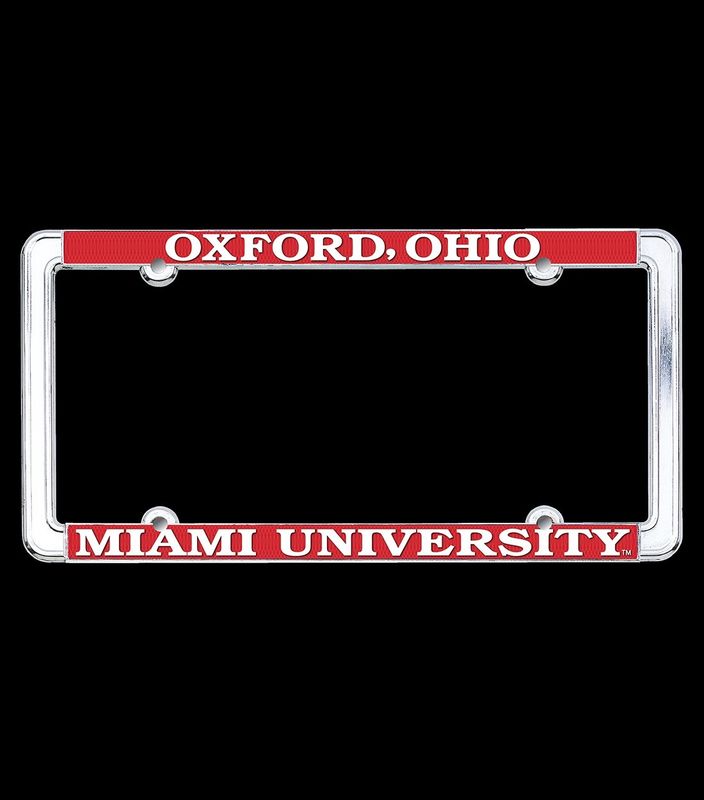 Miami Univ./Oxford Ohio Red and White License Plate Frame
