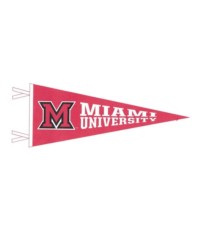 Miami University 12x30" Felt Pennant with M-Logo