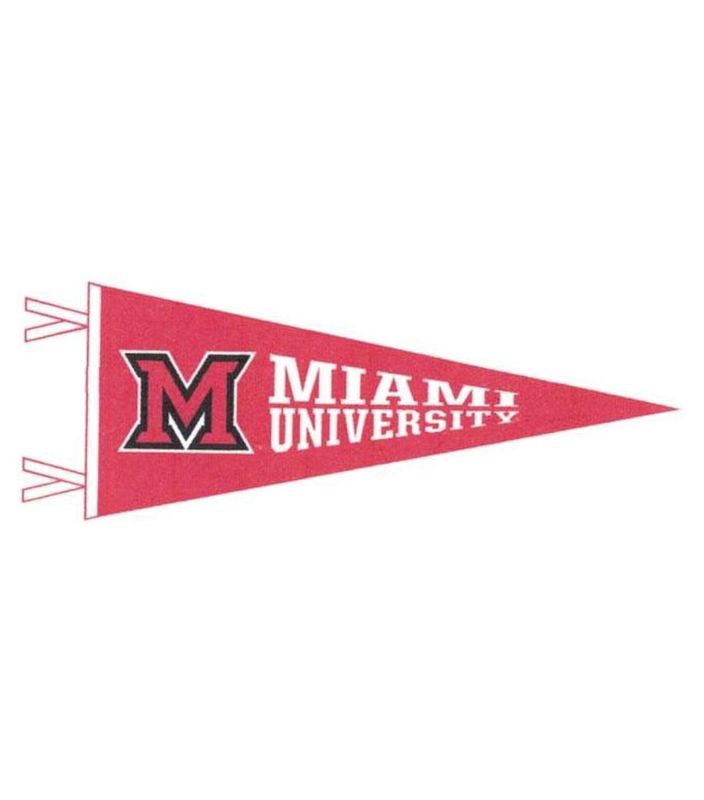 Miami University 6x15" Felt Pennant with M-Logo