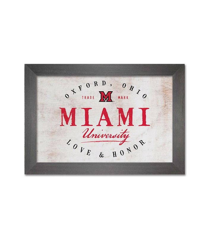 Miami University 7" x 10" Wooden Frame Art
