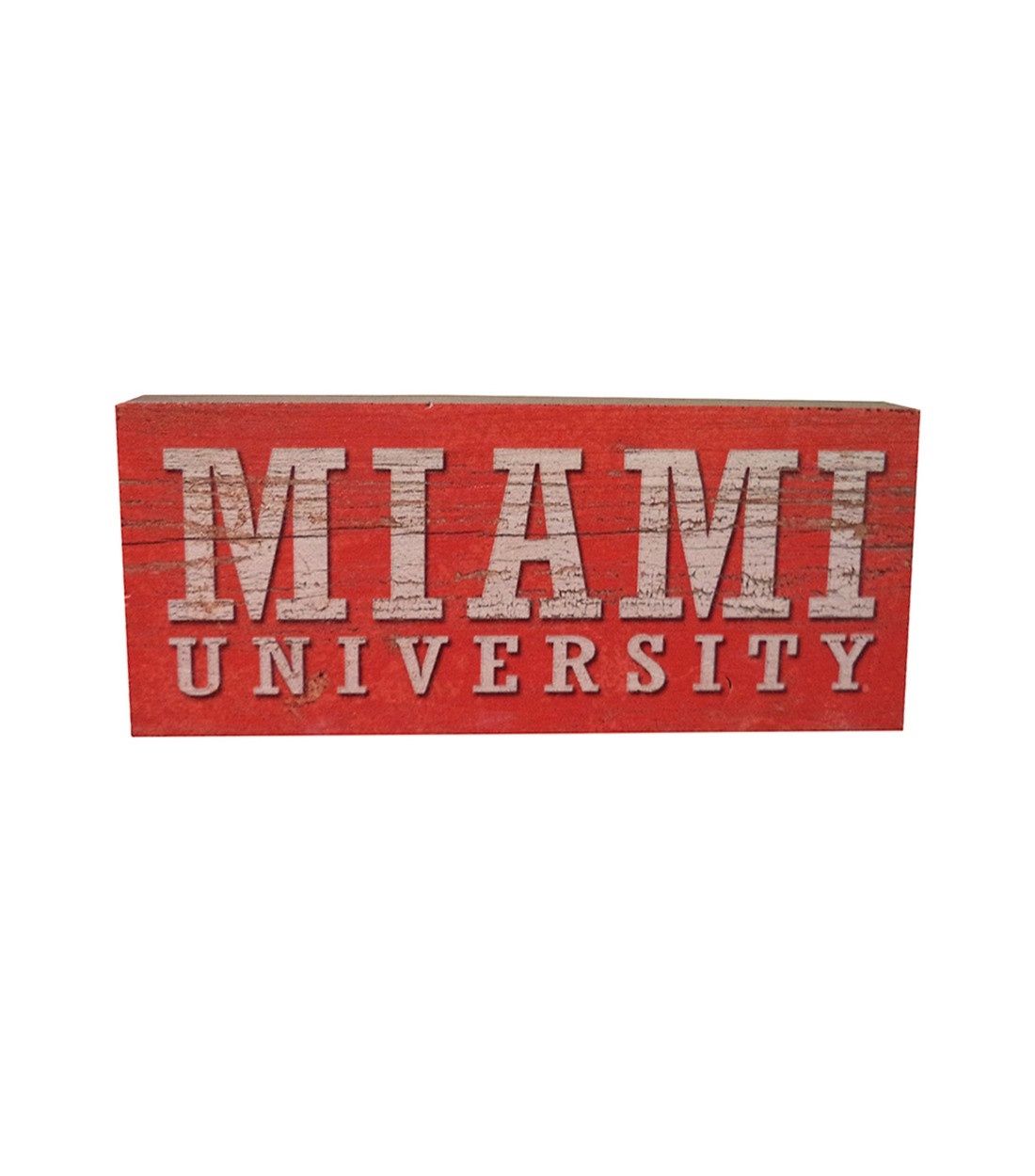 Miami University 6" x 2.5" Red Shelf Block