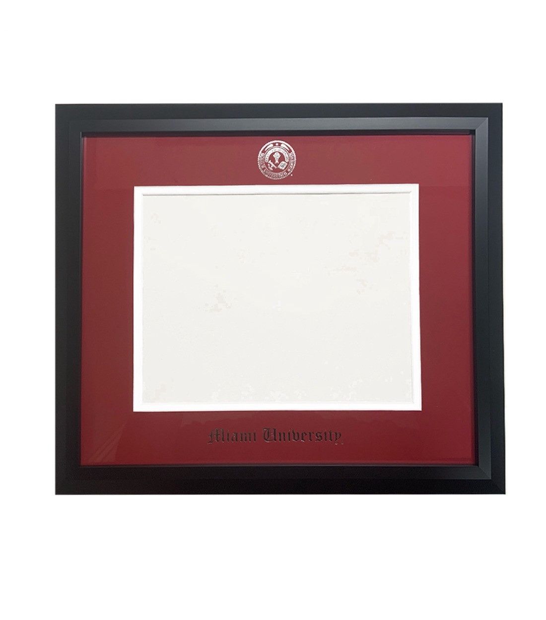 Miami University Black Diploma Frame with Red Mat 13