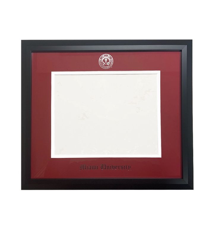 Miami University Black Diploma Frame with Red Mat 13