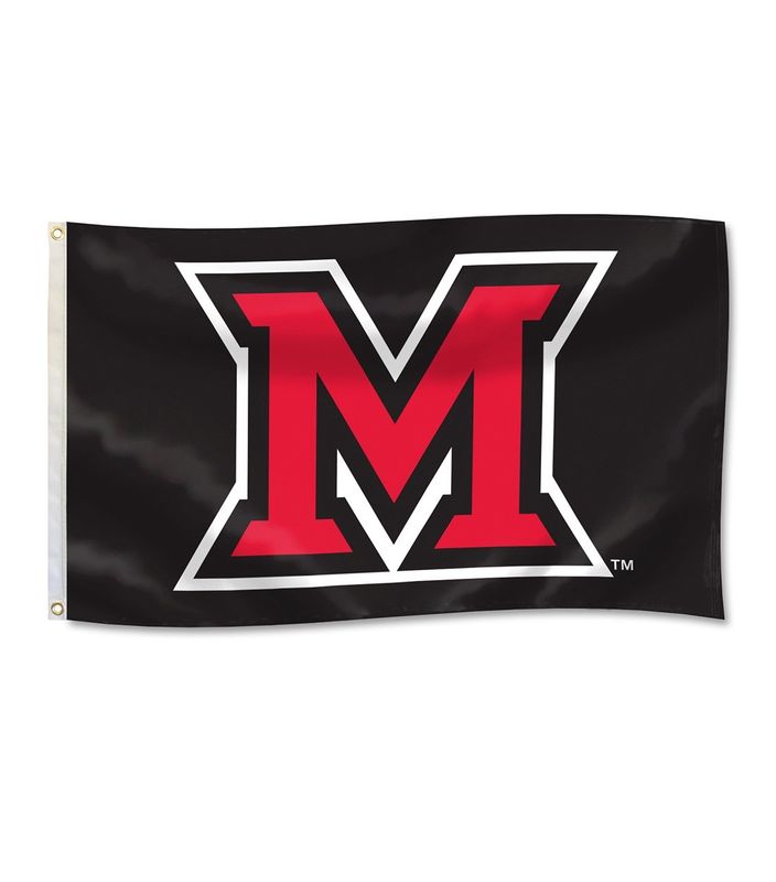Miami University Black Flag with Block M