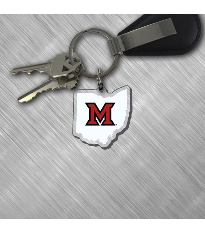 Miami University Block "M" in Ohio Key Tag