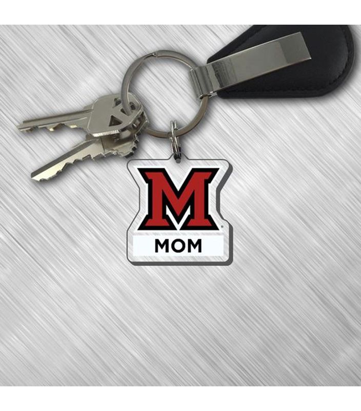 Miami University Block "M" Mom Keychain