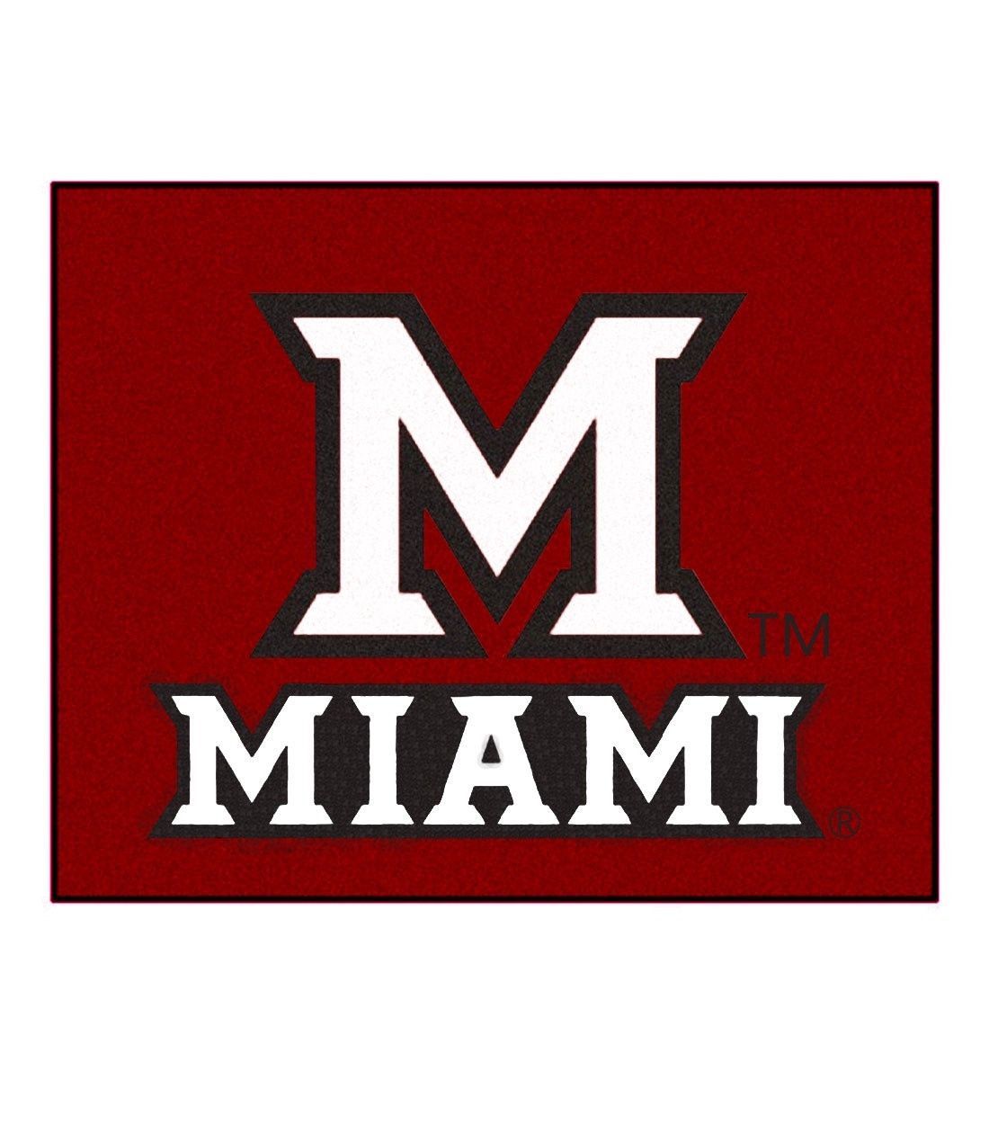 Miami University Block M over Miami Tailgate Rug