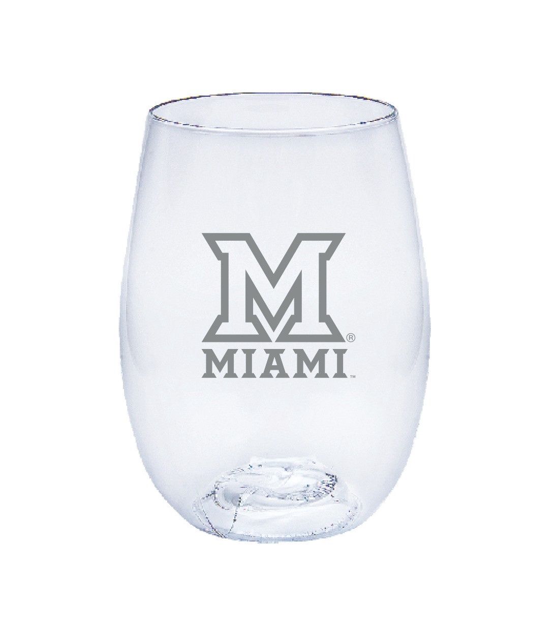 Miami University 16 oz. Plastic Wine Glass