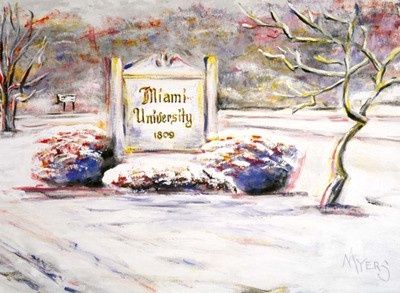 Miami University 1809 Winter 8.5X11" Print