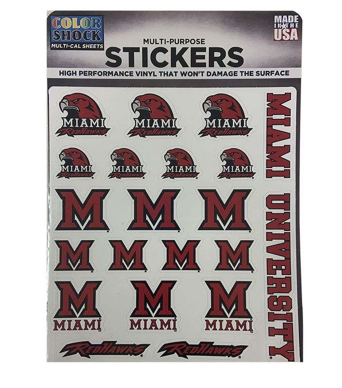 Miami University Assorted Sticker Sheet