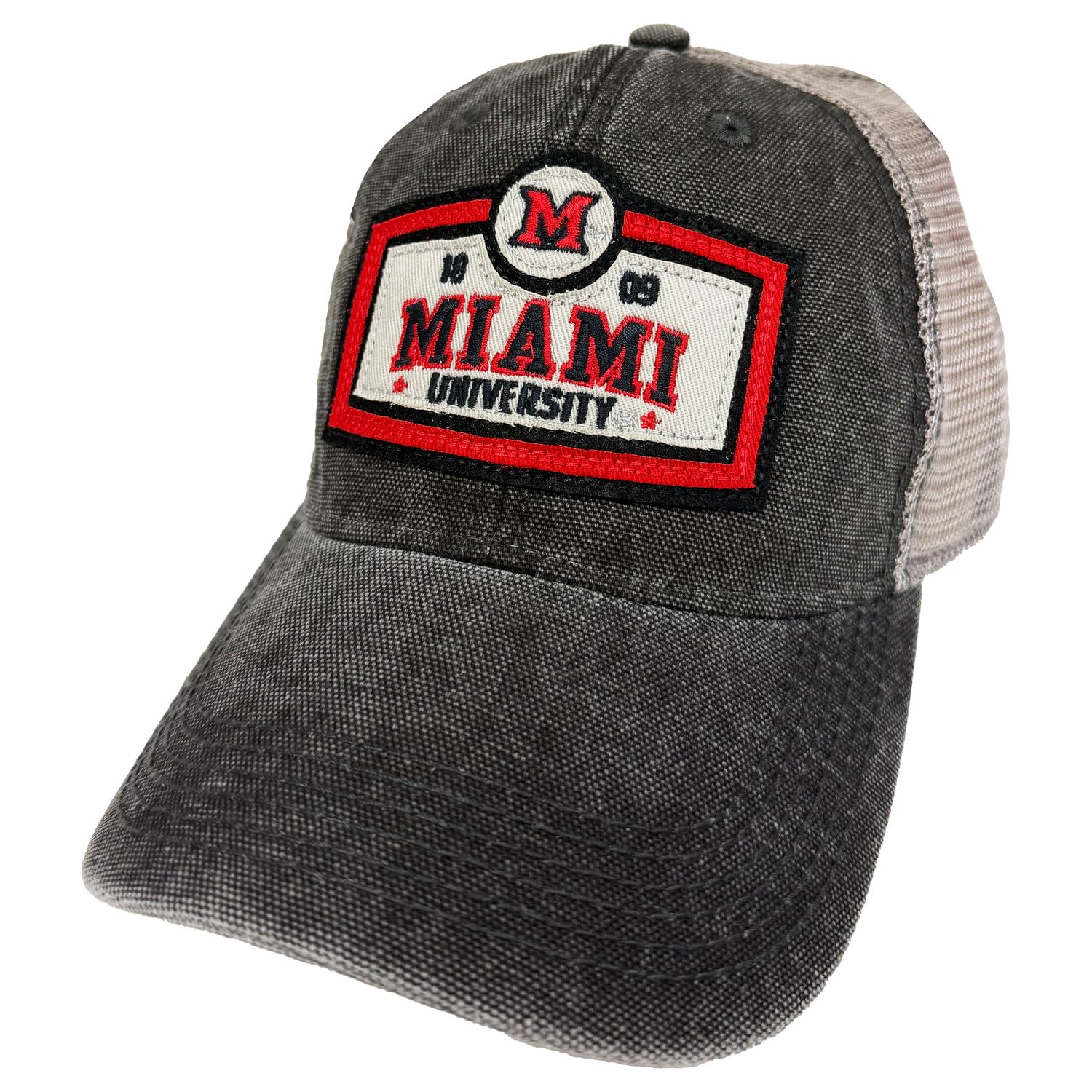 Miami University RedHawks Legacy Black/Grey Dashboard Trucker Hat – Adjustable DTA Cap