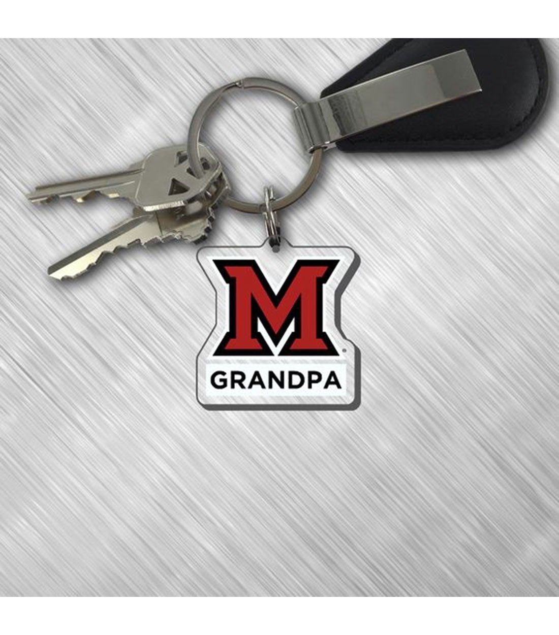 Miami University Block "M" Grandpa Keychain