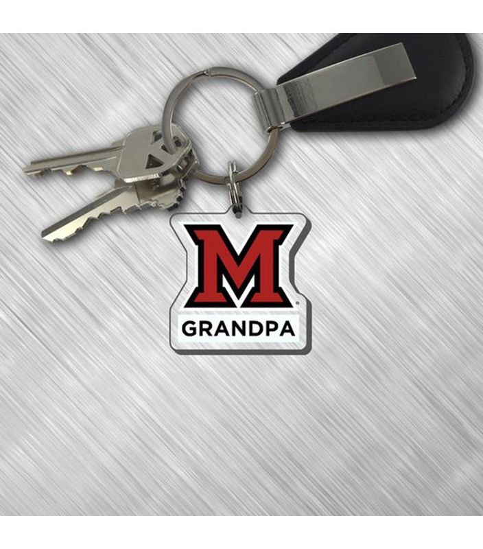 Miami University Block "M" Grandpa Keychain