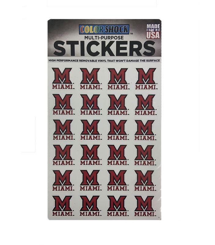 Miami University Block "M" Logo Sticker Sheet