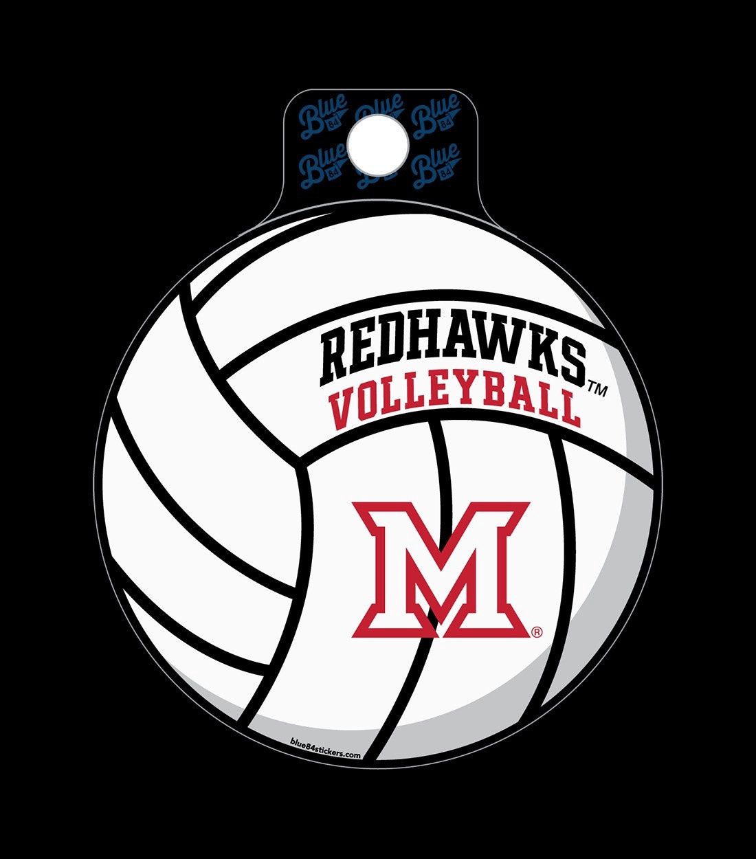 Miami Redhawks Volleyball Sticker