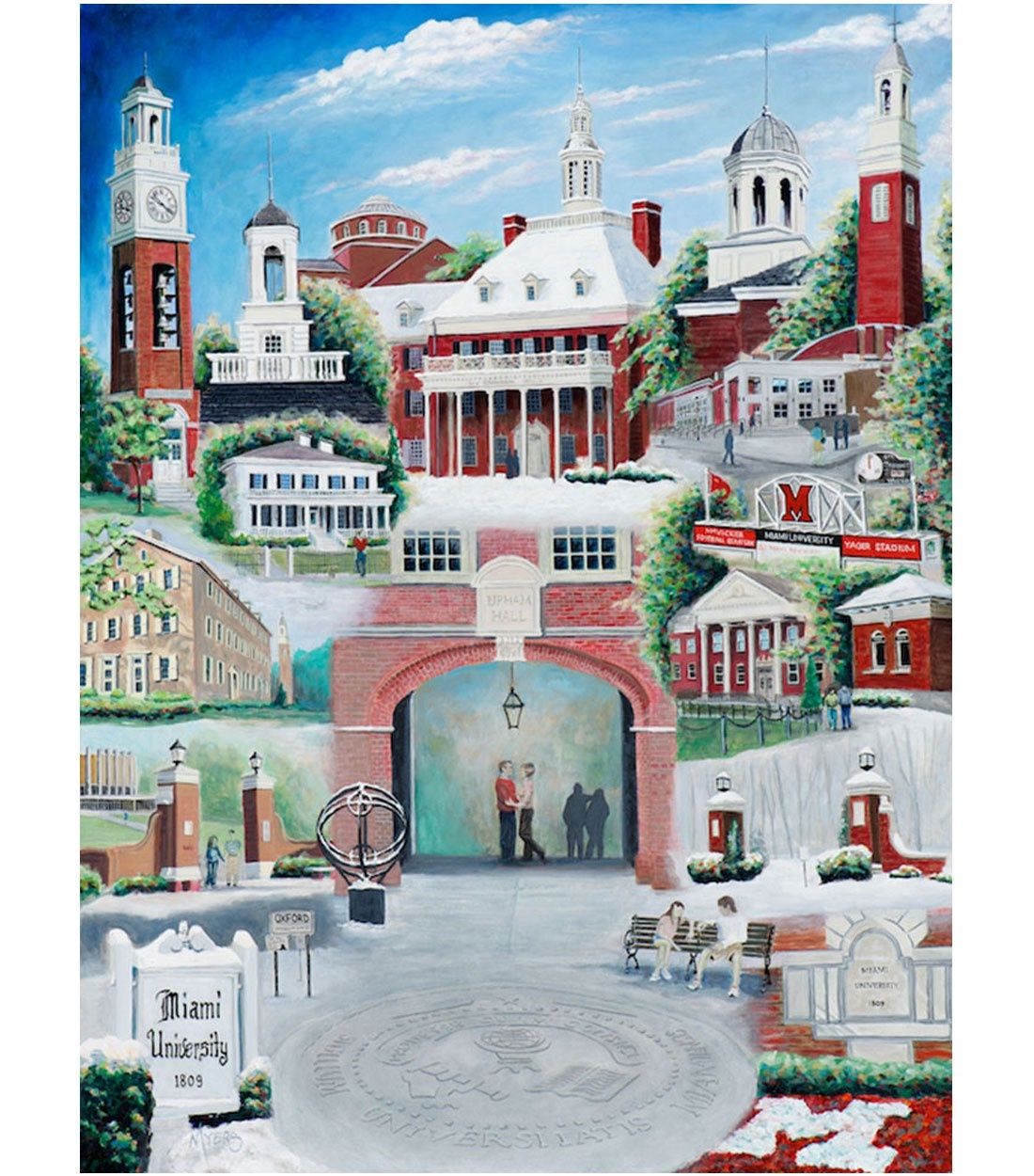 Miami University "Love and Honor" 8.5x11" print