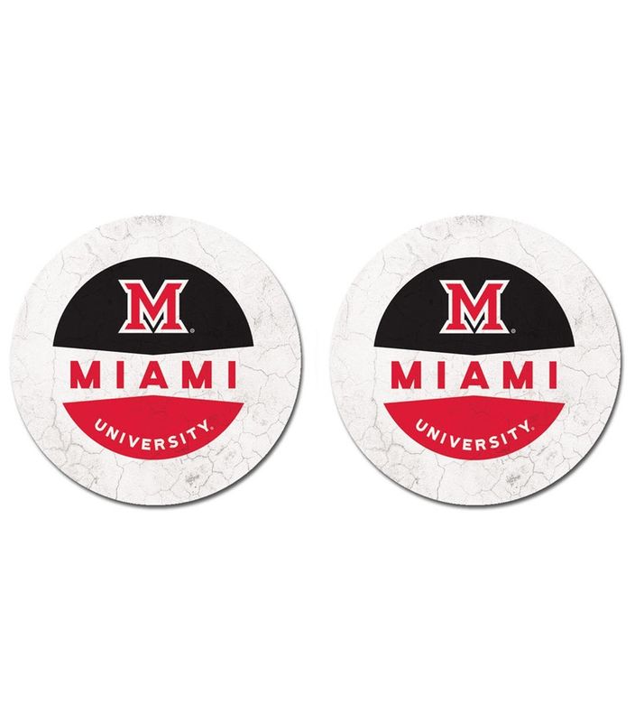 Miami University 2-Pack Stone Car Coasters