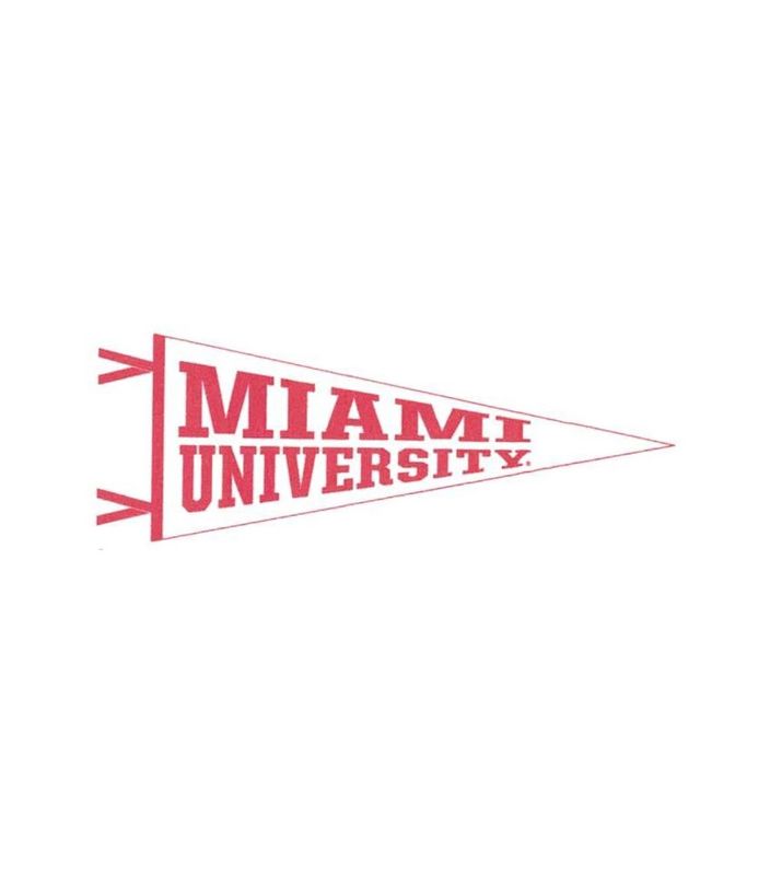 Miami University 6x15" White Felt Pennant