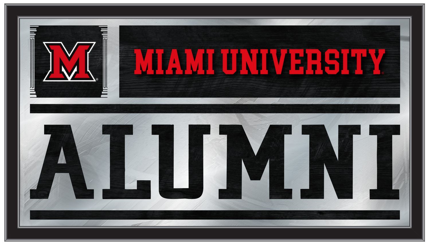 Miami University RedHawks 15" x 26" Alumni Framed Mirror