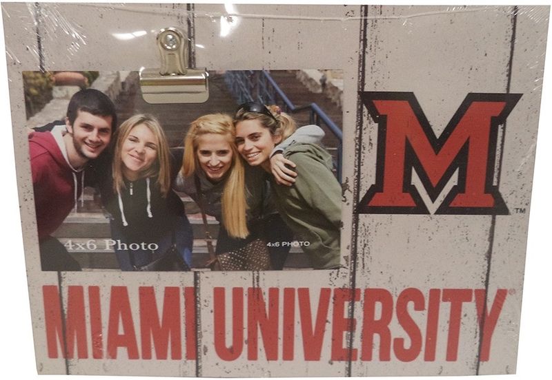 Miami University Clip It Weathered Picture Frame