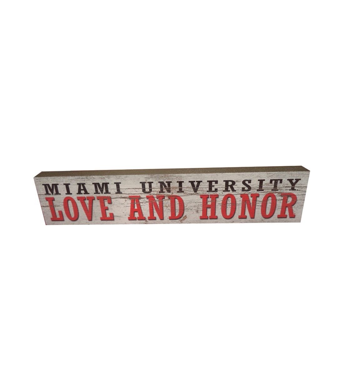 Miami University Distressed Table Top Wooden Stick Art