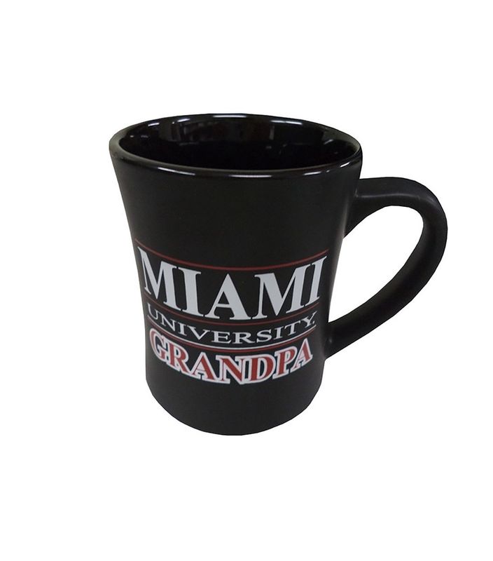 Miami University Grandpa Matte Black Mug