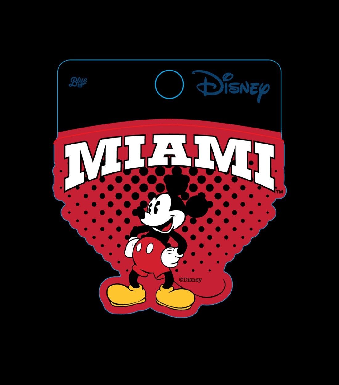 Miami University Mickey Mouse Dots Sticker