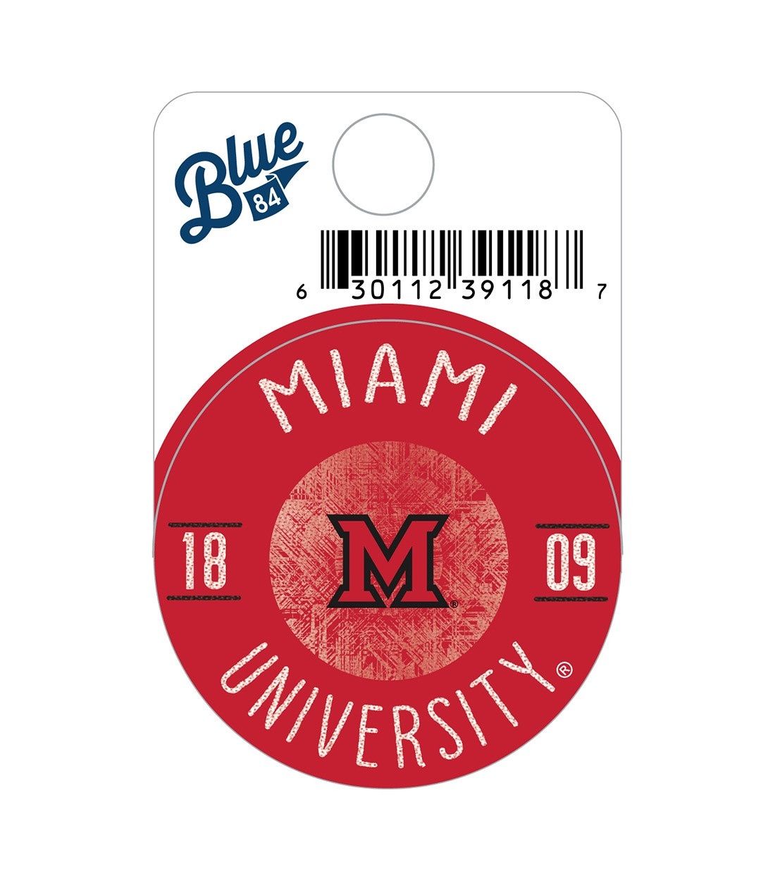 Miami University Mini Red Circle Sticker