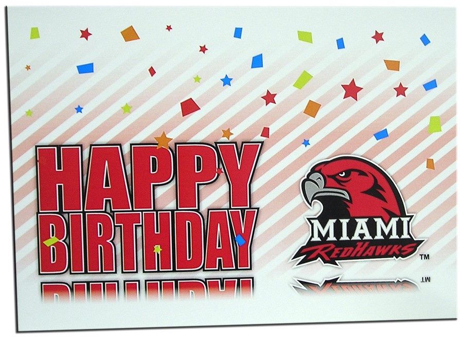 Miami University HawkHead Birthday Card