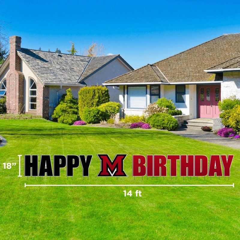 Miami University Large Happy Birthday Lawn Sign