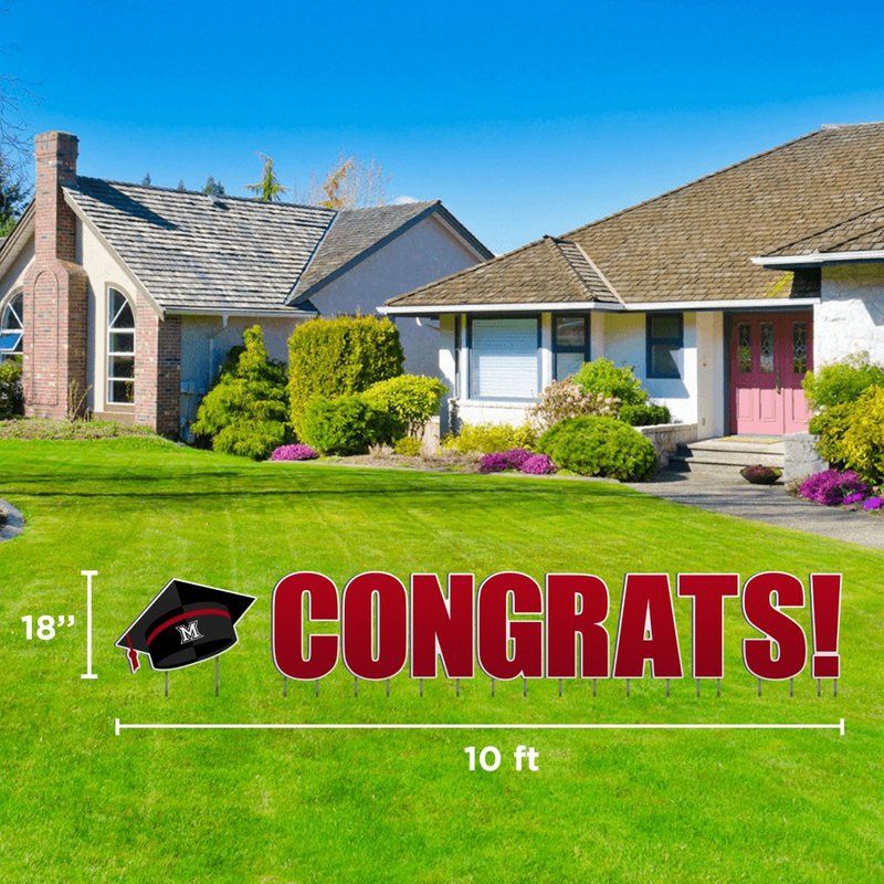 Miami University Large Congrats Grad Lawn Sign DS