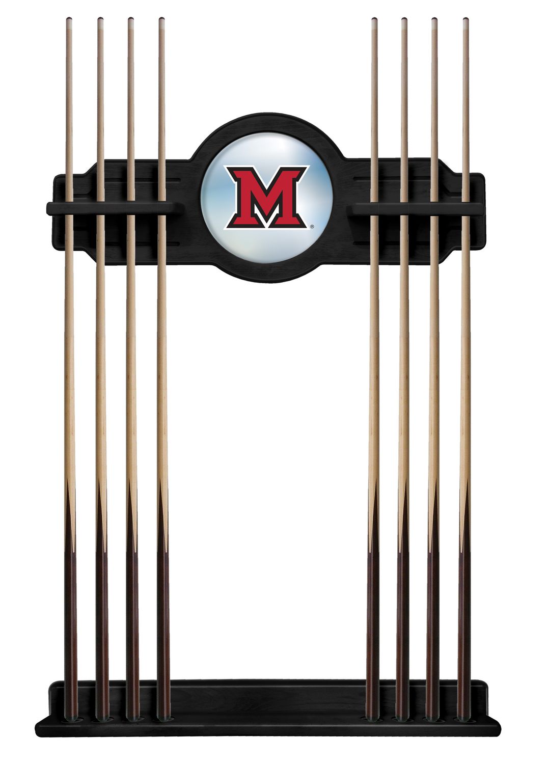 Miami University RedHawks Wall-Mounted Pool Cue Rack