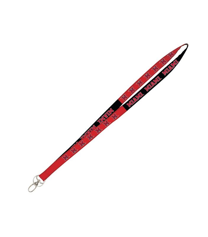 Miami University Red and Black Lanyard