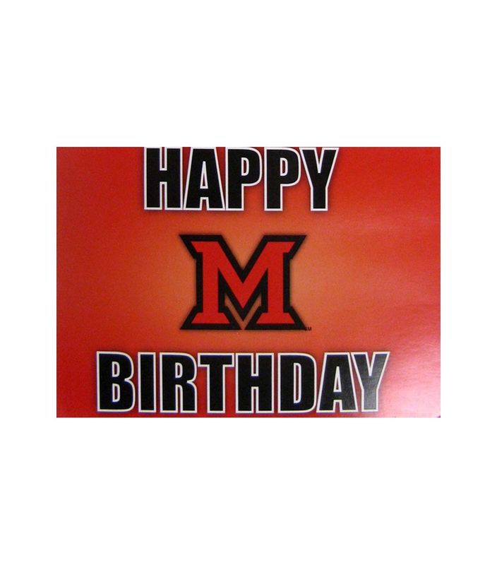 Miami University Happy Birthday Card - Red