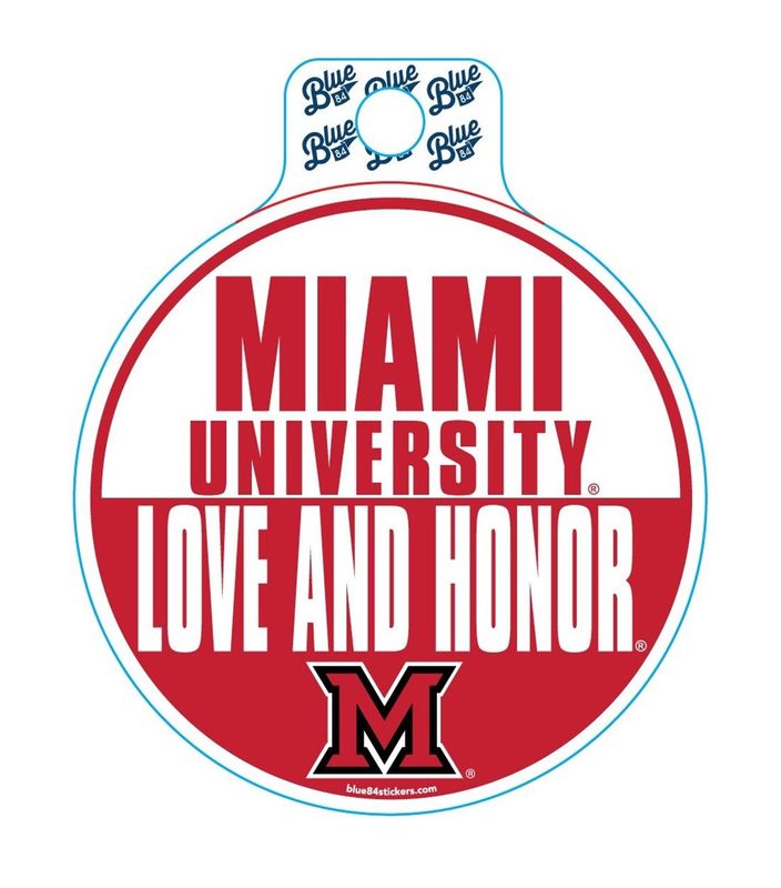 Miami University Love and Honor Sticker