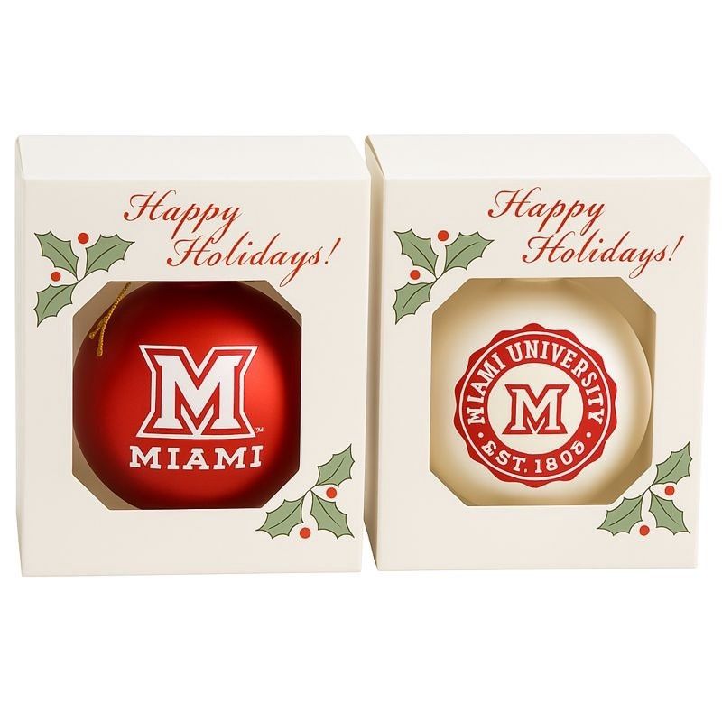 Miami University Ornament 2 Pack