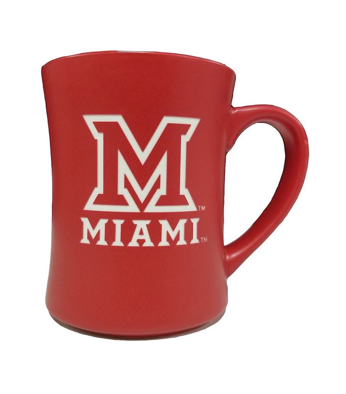 Miami University Red Block M 15 oz. Matted Mug