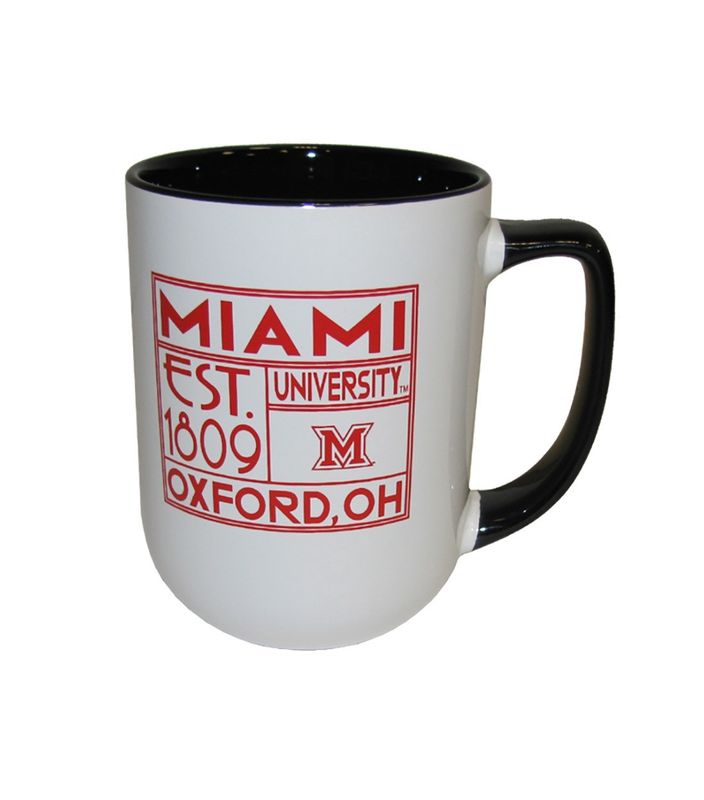 Miami University White &amp; Black CafÃ© 17oz. Mug