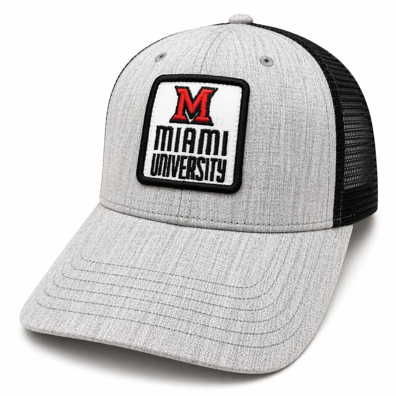 Miami University RedHawks Legacy Heather Grey/Black Lo-Pro Snapback Trucker Hat – Adjustable LPS Cap