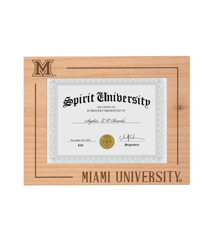 Miami University Wooden 15.5" x 12" Diploma Frame