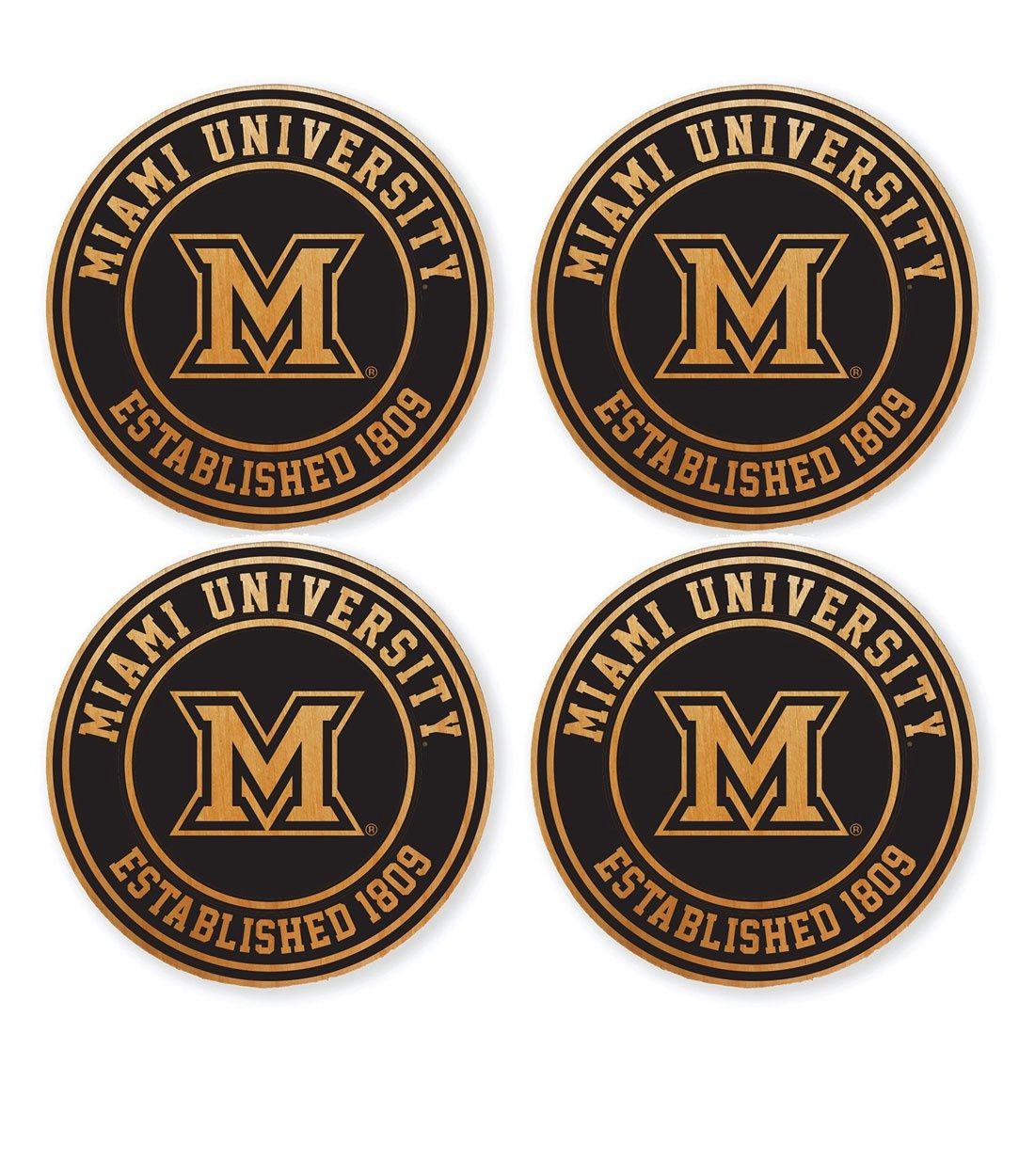 Miami University Wooden Coasters